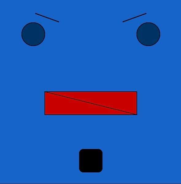 First p5.js rectangle face